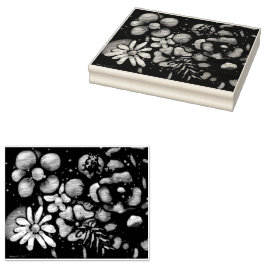 Carimbo De Borracha Flores Florais Estilo Grafite Whimsical Ladybug