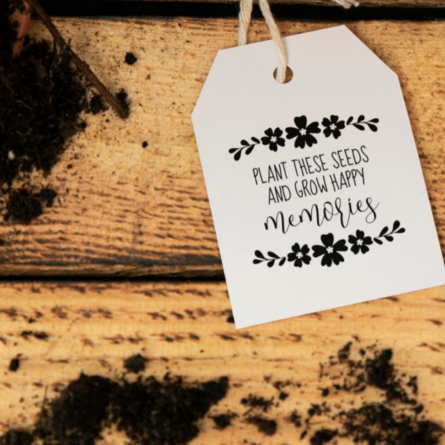 Carimbo De Borracha Flores Folclóricas Plantam Sementes Felizes (Criador carregado)