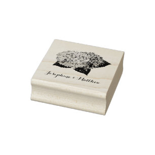 Carimbo De Borracha Flores Hydrangea Personalizadas