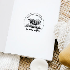 Carimbo De Borracha Flores Místicas De Cobra, Da Biblioteca De,