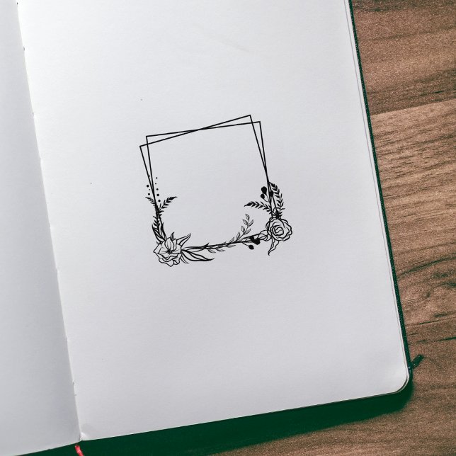 Carimbo De Borracha Flores Quadradas Botânicas, Quadro de Diários (Criador carregado)