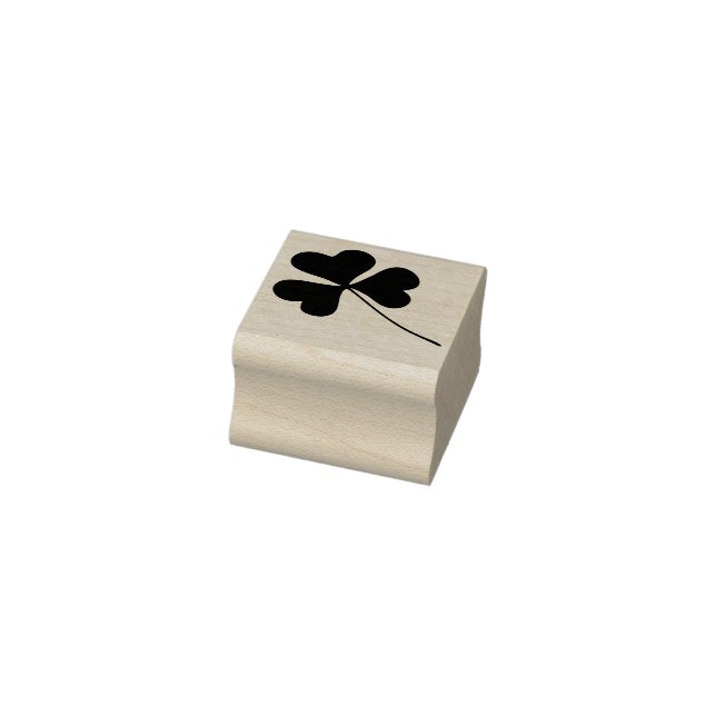 Carimbo De Borracha Folha Floral de Shamrock Irlandês Pequeno (Carimbo)