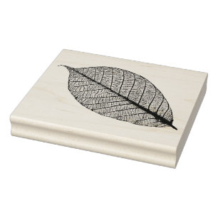 Carimbo De Borracha Folha secada do outono