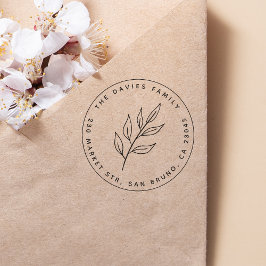 Carimbo De Borracha Folha Simples | Nome da Ronda e Endereço de Devolu