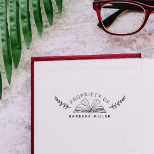 Carimbo De Borracha Folhas de Vintage Livros Personalizados Botânicos