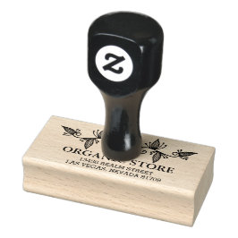 Carimbo De Borracha folhas orgânicas