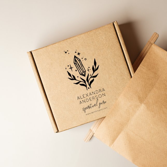 Carimbo De Borracha Fonte Mística Celestial Cristal Espiritual Elegant (Mystic Celestial Cristal Spiritual Elegant Script Rubber Stamp)