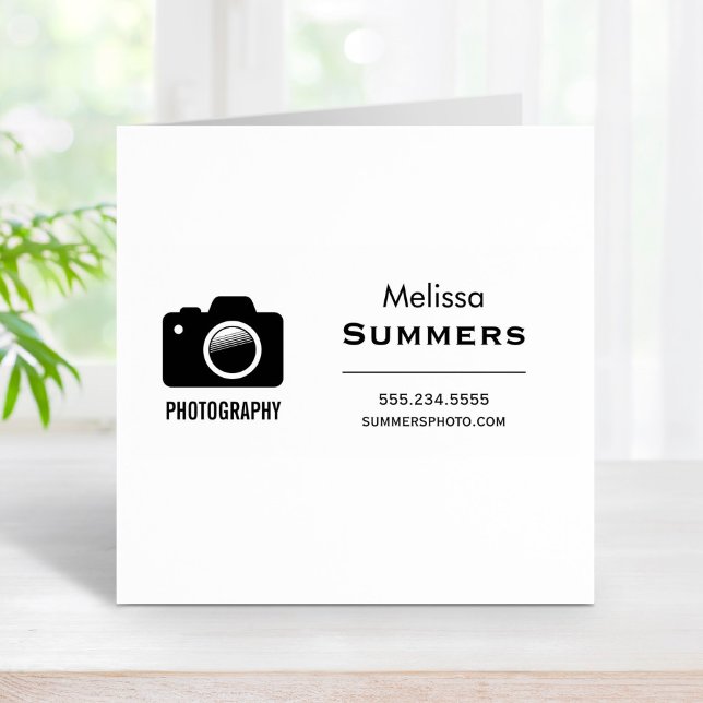 Carimbo De Borracha Fotografia da câmera - Informações de contato do f (Criador carregado)