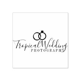 Carimbo De Borracha Fotografia de Casamento Logotipo de Anel do Estúdi