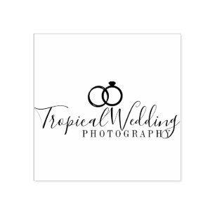 Carimbo De Borracha Fotografia de Casamento Logotipo de Anel do Estúdi