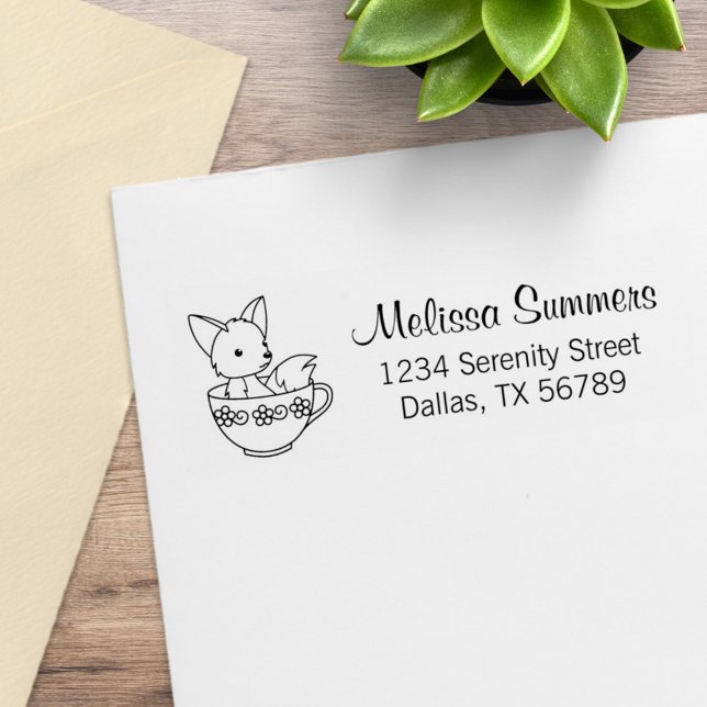 Carimbo De Borracha Fox em um endereço de equipe (Criador carregado)