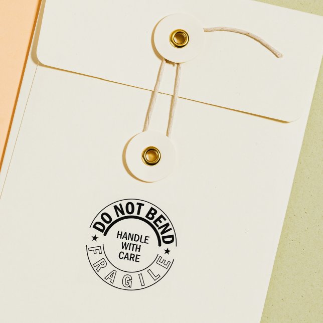 Carimbo De Borracha Frágil, Não Dobrar, Embalagem (Criador carregado)