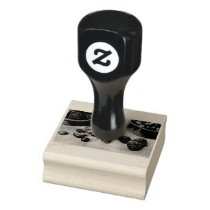 Carimbo De Borracha Framboesas e amoras-vivas