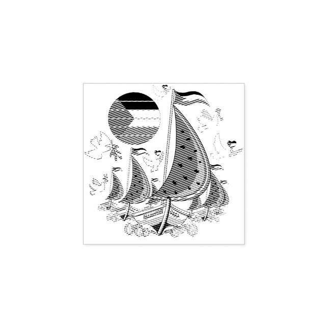 Carimbo De Borracha Freedom Global Sumud Flotilla Boats para Gaza (Impressão)