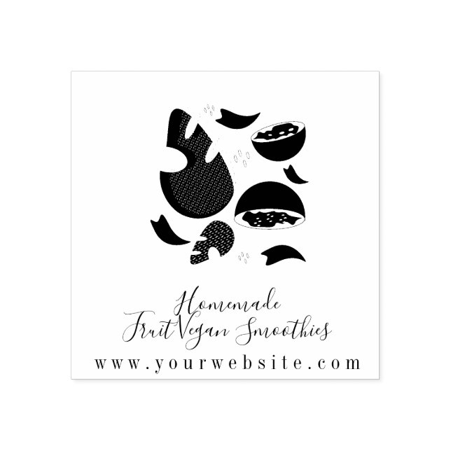 Carimbo De Borracha Fruta comercial Smoothie Guava (Impressão)