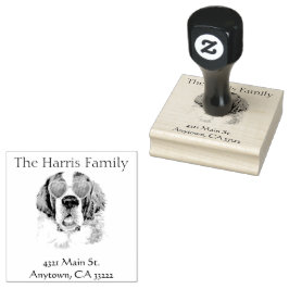 Carimbo De Borracha Funny Hipster Santo Bernard Personalizado