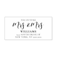 Futuro elegante endereço de volta de casamento da