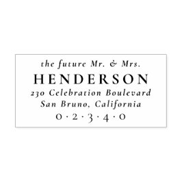 Carimbo De Borracha Futuro Sr. Endereço de devolução & Clássico