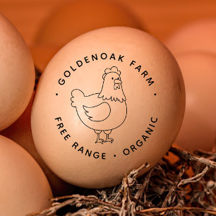 Carimbo De Borracha Galinha de Fazenda Fresca Personalizada de Galinha