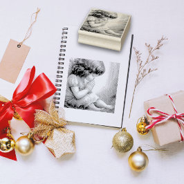 Carimbo De Borracha Garota Pequena Anjo Radiante Halo