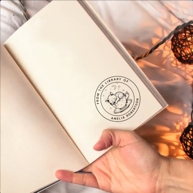 Carimbo De Borracha Gatinho Dormindo Personalizado em Cartaz de Cartaz (Criador carregado)