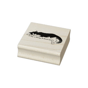 Carimbo De Borracha Gatinho Napping