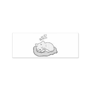 Carimbo De Borracha Gatinho Thunder_Cove do sono