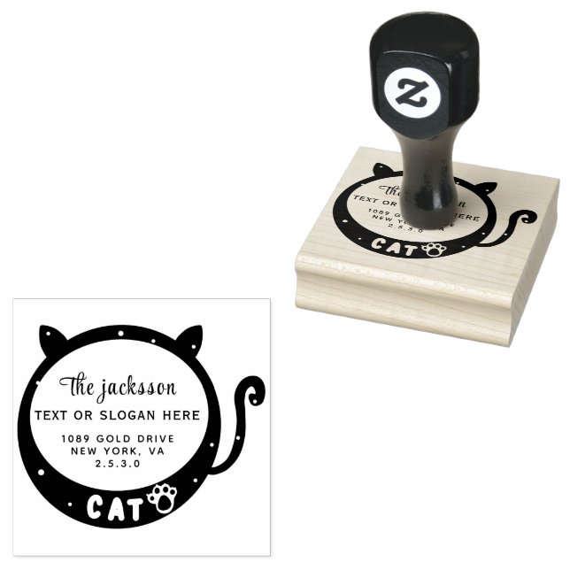 CARIMBO DE BORRACHA GATO (Carimbado)
