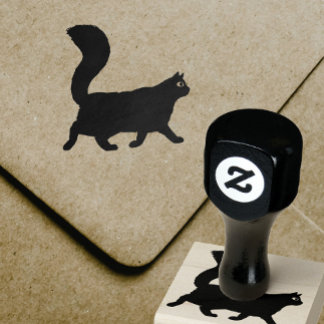 Carimbo De Borracha Gato Andando | Gatinho com palha lisa