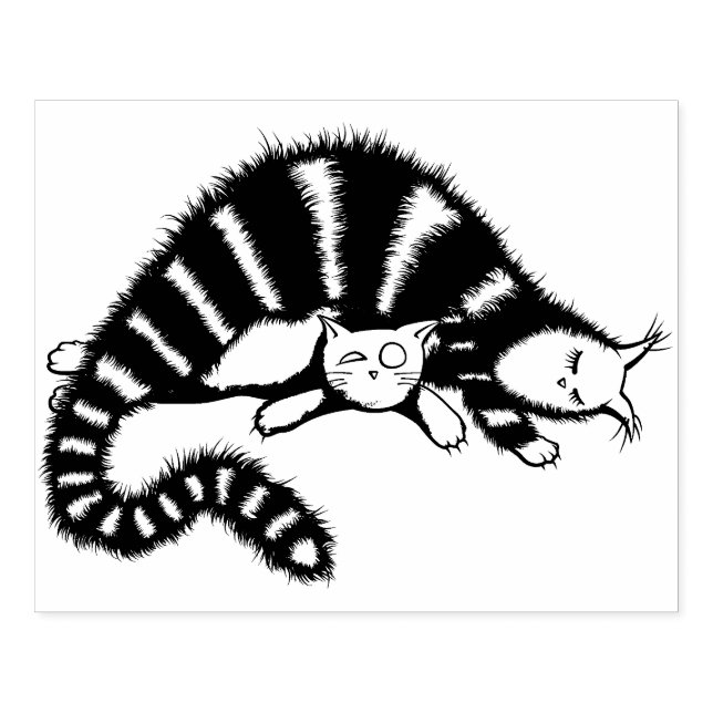 Carimbo De Borracha Gato Bonito Mãe Ama Família (Impressão)