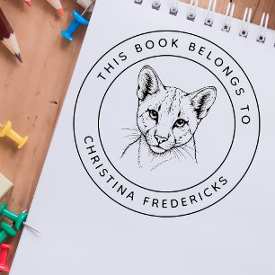 Carimbo De Borracha Gato de Cachorro Personalizado Este Livro Pertence