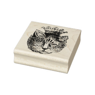 Carimbo De Borracha Gato do vintage que veste o selo de borracha da