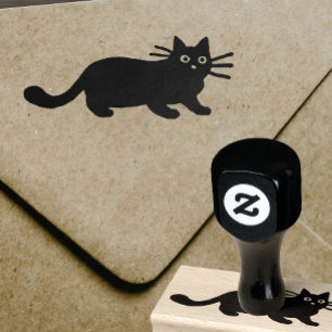 Carimbo De Borracha Gato preto
