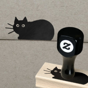 Carimbo De Borracha Gato preto