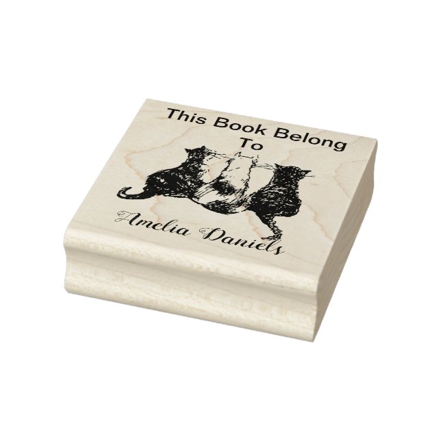 Carimbo De Borracha Gatos Bonitos Este Livro Pertence A (Carimbo)