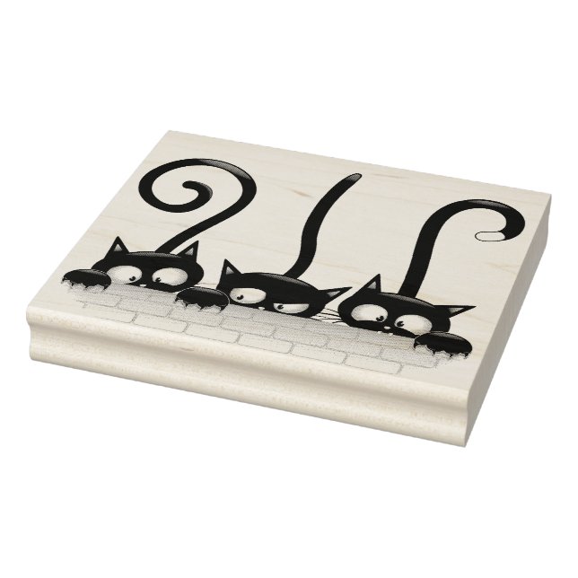 Carimbo De Borracha Gatos travessosos, divertidos e engraçados (Carimbo)