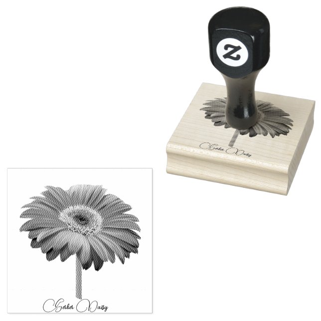 Carimbo de Borracha Gerber Daisy Flower (Carimbado)