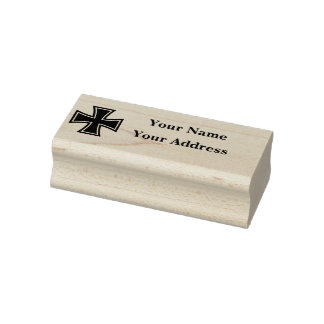 Carimbo De Borracha German Republic iron cross emblem address stamp