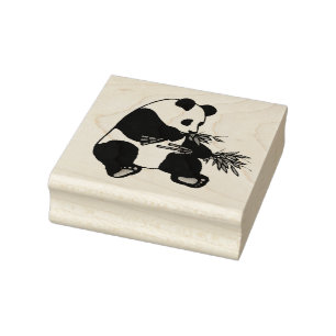 Carimbo De Borracha Giant Panda come Bamboo