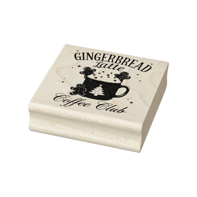 Carimbo De Borracha Gingerbird Latte Coffee Club (Carimbo)
