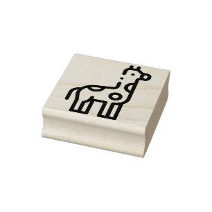Carimbo De Borracha Girafa