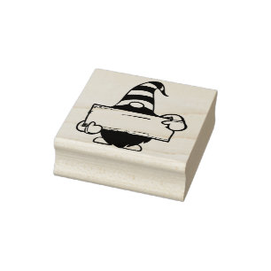 Carimbo De Borracha Gnomo com Placa 