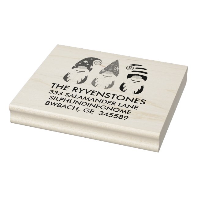 Carimbo De Borracha Gnomos de Natal Engraçado Festivo (Carimbo)