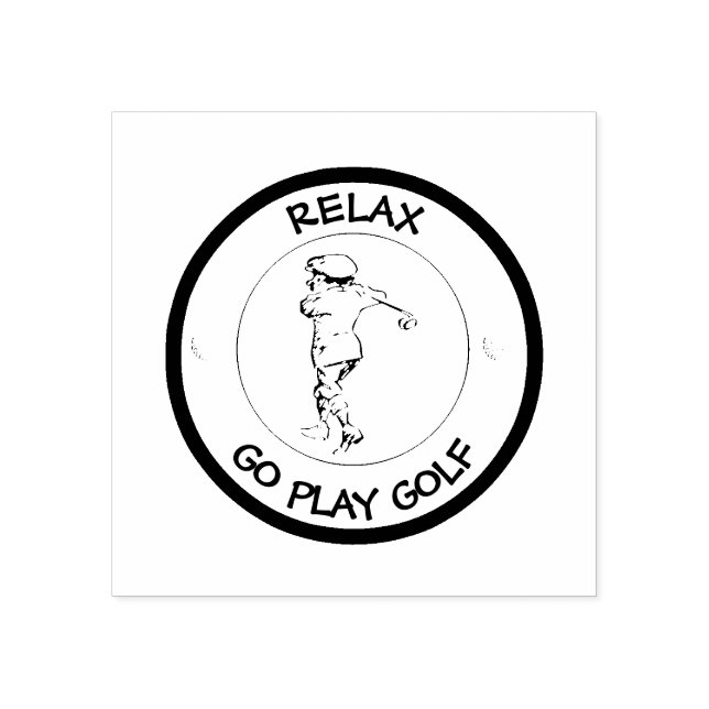 Carimbo De Borracha Golfer (Impressão)