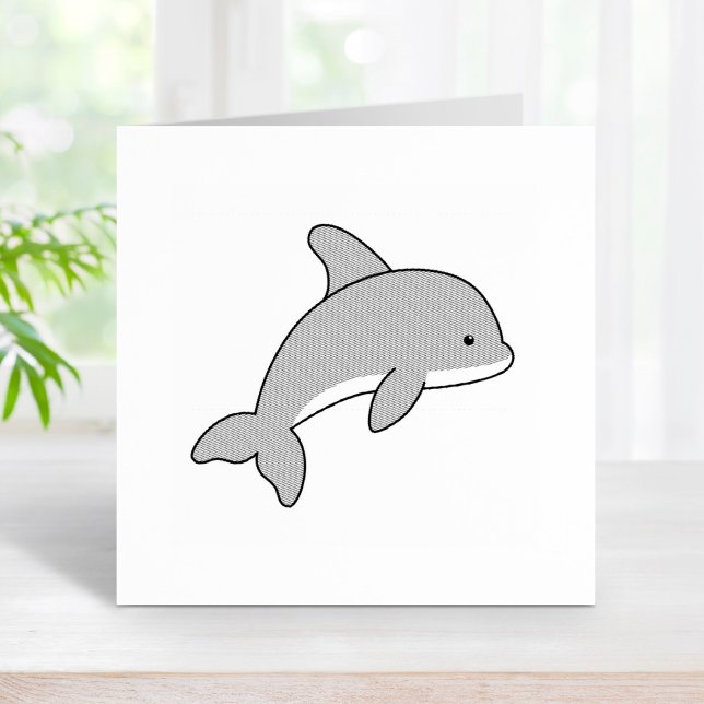 Carimbo De Borracha Golfinho de Cartoon Pulando (Criador carregado)