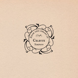 Carimbo De Borracha Gótica Swirls Da biblioteca de personalizados