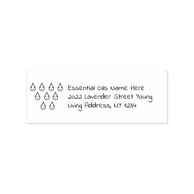 Carimbo De Borracha Gotículas de Óleos Essenciais (Impressão)