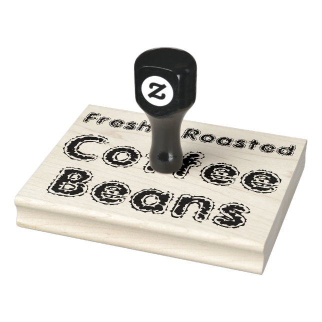Carimbo De Borracha Grãos de Café Recém-Torrados (Carimbo)