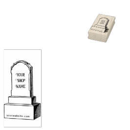 Carimbo De Borracha Gravestone Headstone Tomb para pequenas empresas