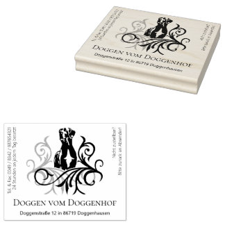 Carimbo De Borracha Großer Doggen Stempel viel Text